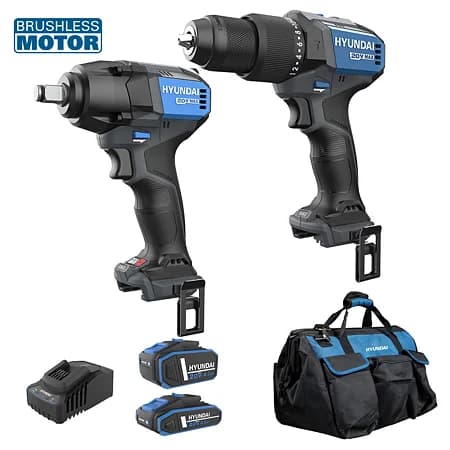 Set Hyundai HD20X-60TT + șurubelniță impact brushless IW20X-350Nm, 2 acumulatori 20V — reducere 39% de la 1.350 lei la 825,62 lei
