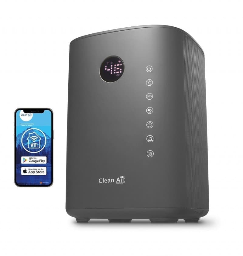Resigilat - Umidificator si purificator Clean Air Optima CA605T  WiFi  Difuzor de arome  Lampa UV-C  Ionizare  Display  Timer — reducere 58% de la 847 lei la 354,55 lei