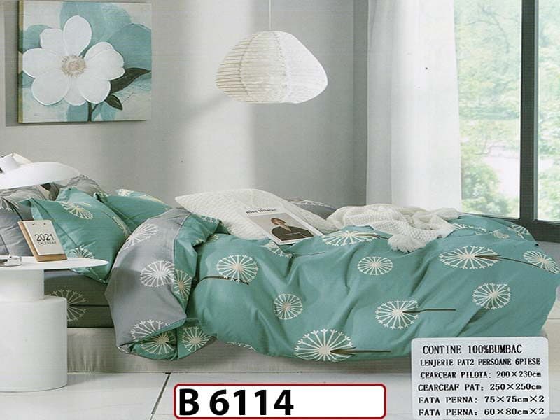 Lenjerie din bumbac 100% 6 piese - B 6114 — reducere 22% de la 280 lei la 219 lei