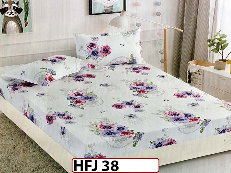 Husa de Pat din Finet + 2 Fete de Perne - Saltea 180x200 - Pat 2 Persoane - HFJ38 — reducere 30% de la 99 lei la 69 lei