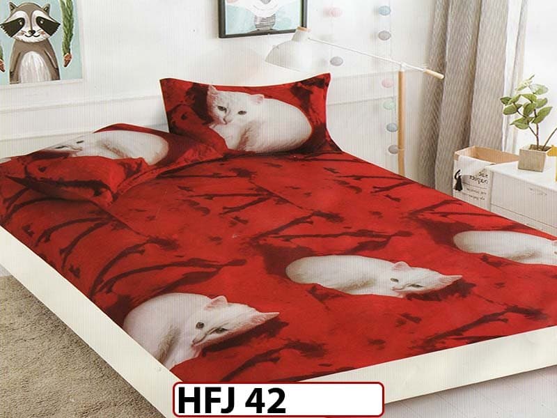 Husa de Pat din Finet + 2 Fete de Perne - Saltea 180x200 - Pat 2 Persoane - HFJ42 — reducere 30% de la 99 lei la 69 lei