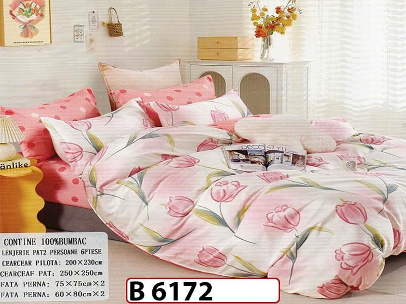 Lenjerie din bumbac 100% 6 piese - B 6172 — reducere 22% de la 280 lei la 219 lei