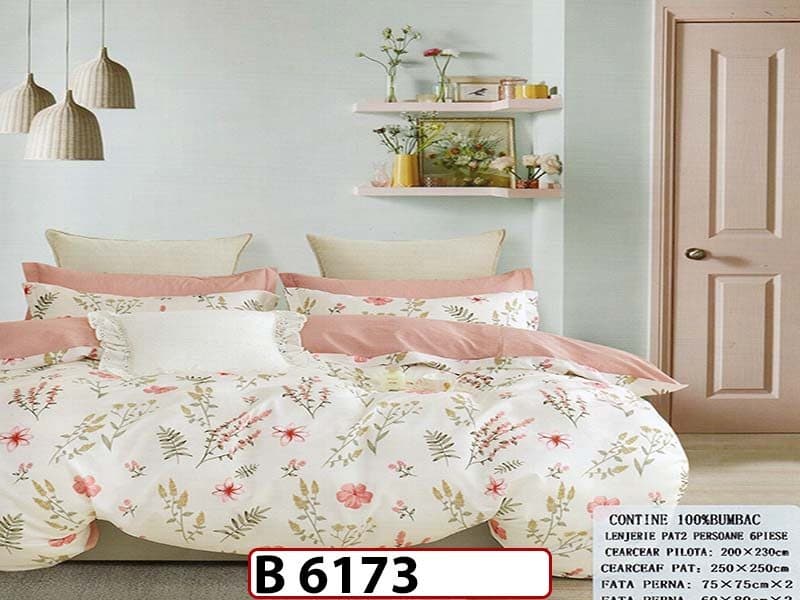 Lenjerie din bumbac 100% 6 piese - B 6173 — reducere 22% de la 280 lei la 219 lei