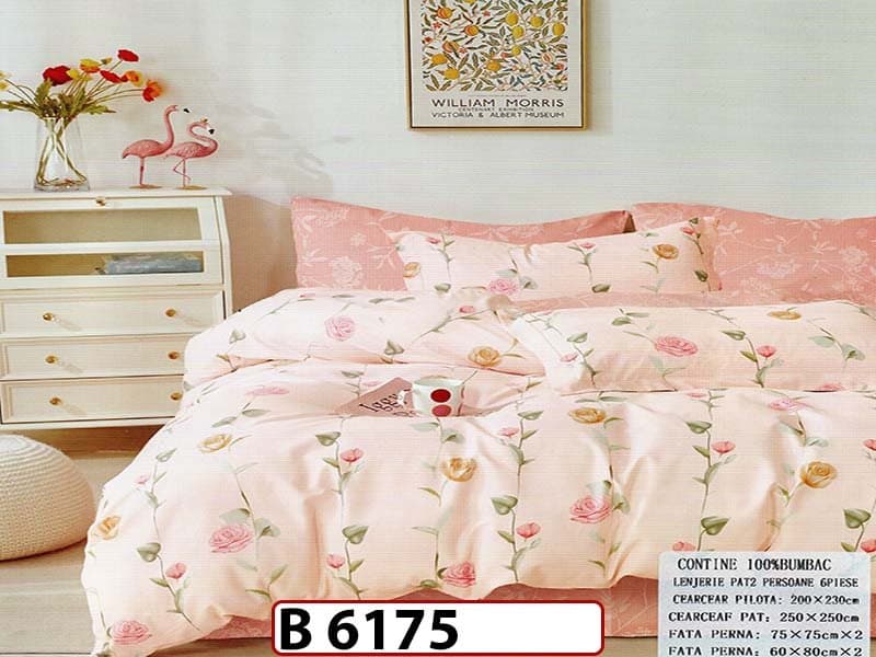 Lenjerie din bumbac 100% 6 piese - B 6175 — reducere 22% de la 280 lei la 219 lei