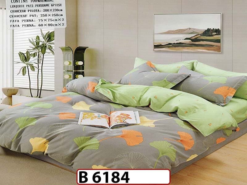 Lenjerie din bumbac 100% 6 piese - B 6184 — reducere 22% de la 280 lei la 219 lei