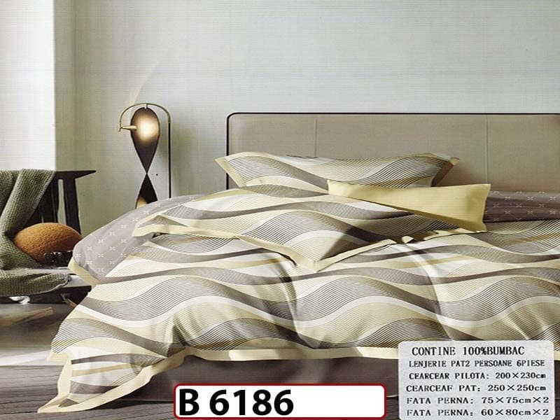 Lenjerie din bumbac 100% 6 piese - B 6186 — reducere 22% de la 280 lei la 219 lei