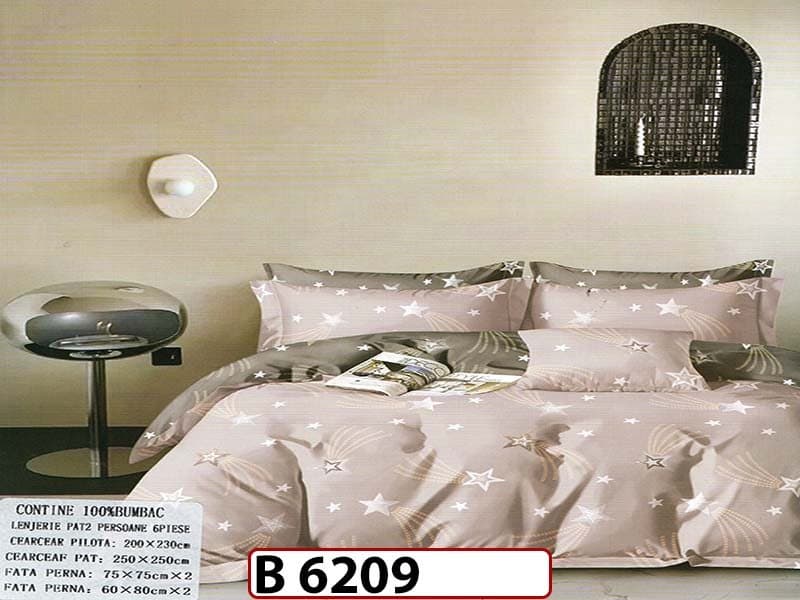 Lenjerie din bumbac 100% 6 piese - B 6209 — reducere 22% de la 280 lei la 219 lei