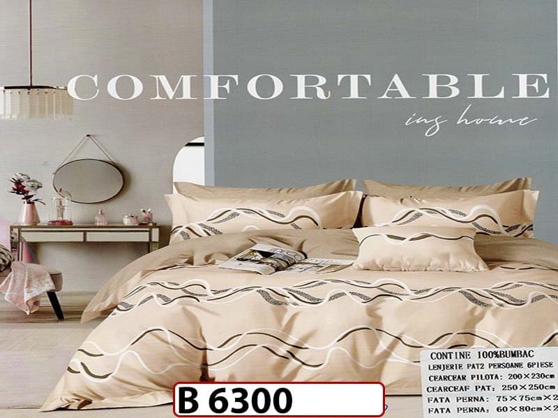 Lenjerie din bumbac 100% 6 piese - B 6300 — reducere 22% de la 280 lei la 219 lei