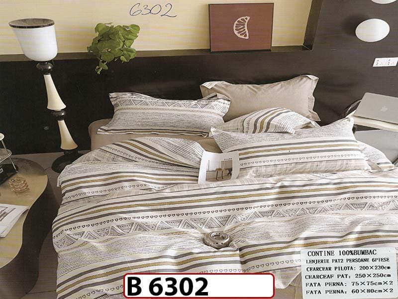Lenjerie din bumbac 100% 6 piese - B 6302 — reducere 22% de la 280 lei la 219 lei