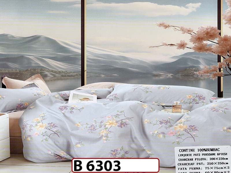 Lenjerie din bumbac 100% 6 piese - B 6303 — reducere 22% de la 280 lei la 219 lei