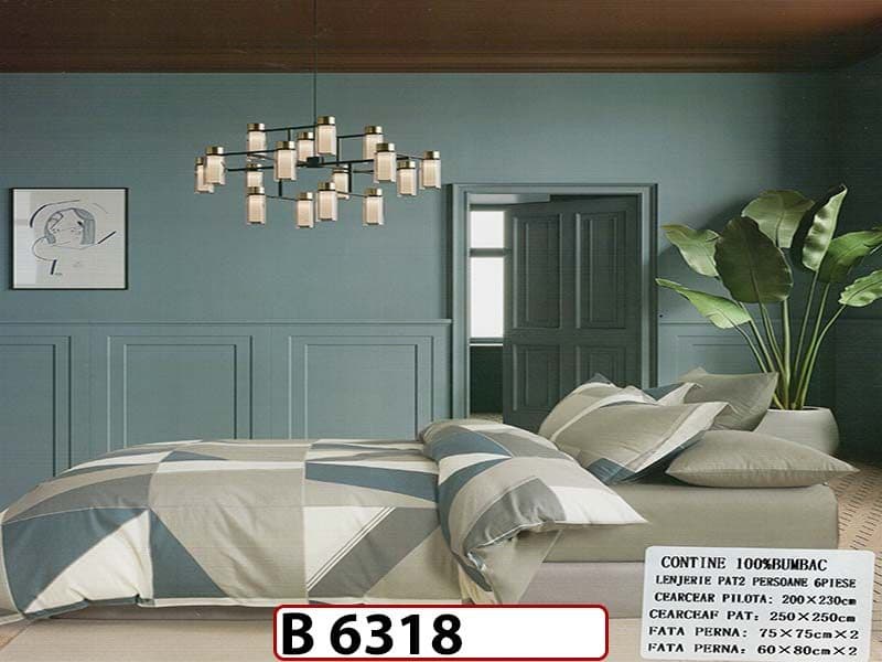 Lenjerie din bumbac 100% 6 piese - B 6318 — reducere 22% de la 280 lei la 219 lei