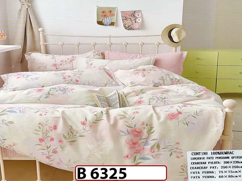 Lenjerie din bumbac 100% 6 piese - B 6325 — reducere 22% de la 280 lei la 219 lei