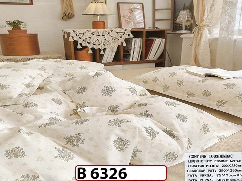 Lenjerie din bumbac 100% 6 piese - B 6326 — reducere 22% de la 280 lei la 219 lei
