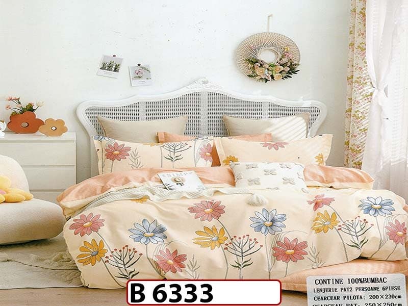 Lenjerie din bumbac 100% 6 piese - B 6333 — reducere 22% de la 280 lei la 219 lei