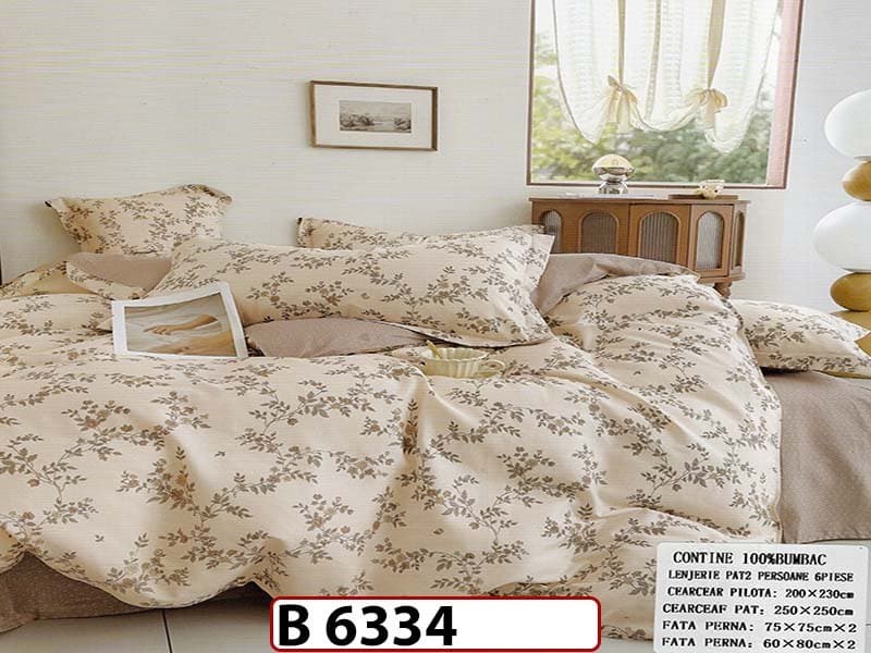 Lenjerie din bumbac 100% 6 piese - B 6334 — reducere 22% de la 280 lei la 219 lei
