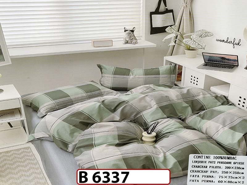 Lenjerie din bumbac 100% 6 piese - B 6337 — reducere 22% de la 280 lei la 219 lei