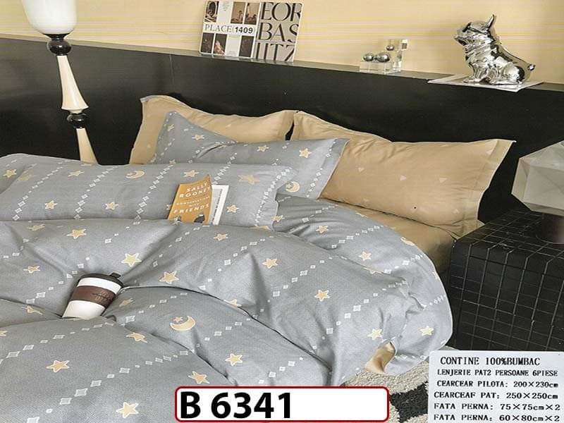 Lenjerie din bumbac 100% 6 piese - B 6341 — reducere 22% de la 280 lei la 219 lei