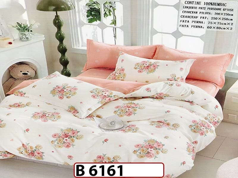 Lenjerie din bumbac 100% 6 piese - B 6161 — reducere 22% de la 280 lei la 219 lei