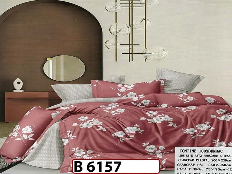 Lenjerie din bumbac 100% 6 piese - B 6157 — reducere 22% de la 280 lei la 219 lei