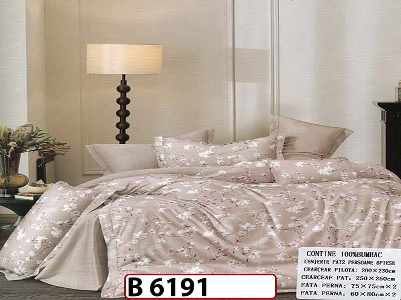 Lenjerie din bumbac 100% 6 piese - B 6191 — reducere 22% de la 280 lei la 219 lei