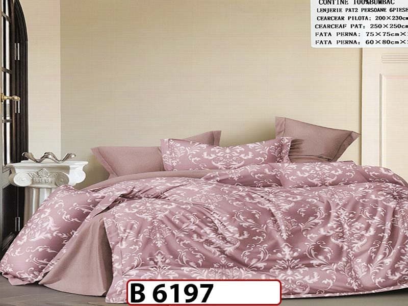 Lenjerie din bumbac 100% 6 piese - B 6197 — reducere 22% de la 280 lei la 219 lei