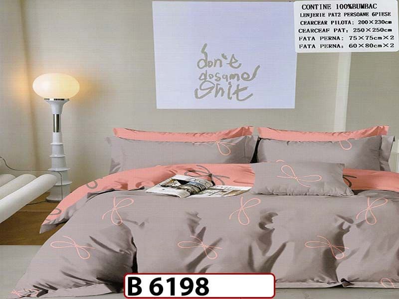 Lenjerie din bumbac 100% 6 piese - B 6198 — reducere 22% de la 280 lei la 219 lei