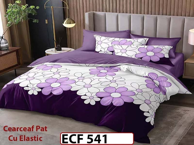 Lenjerie din finet  6 piese si cearceaf cu elastic - ECF 541 — reducere 30% de la 199 lei la 139 lei