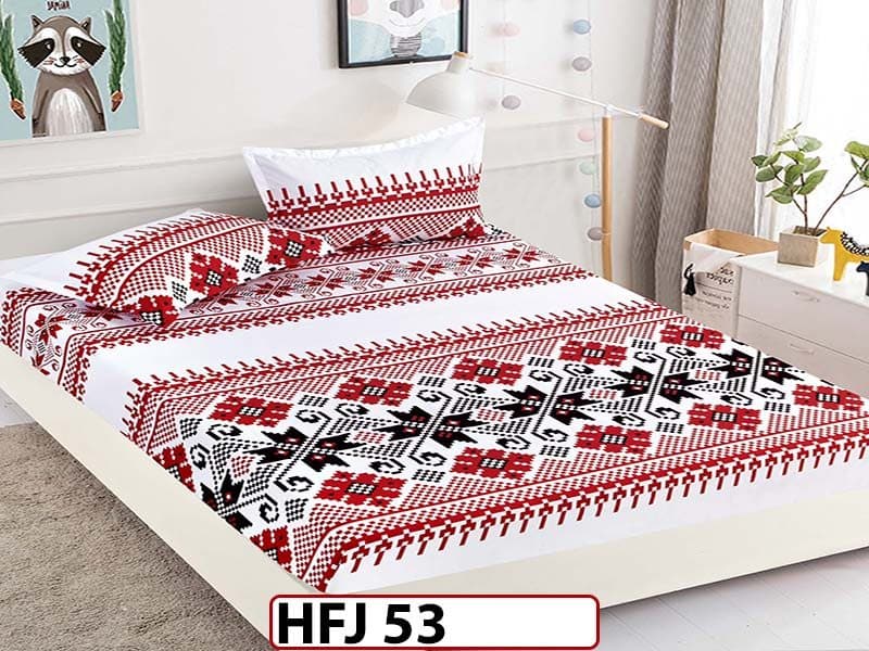 Husa de Pat din Finet + 2 Fete de Perne - Saltea 180x200 - Pat 2 Persoane - HFJ53 — reducere 30% de la 99 lei la 69 lei