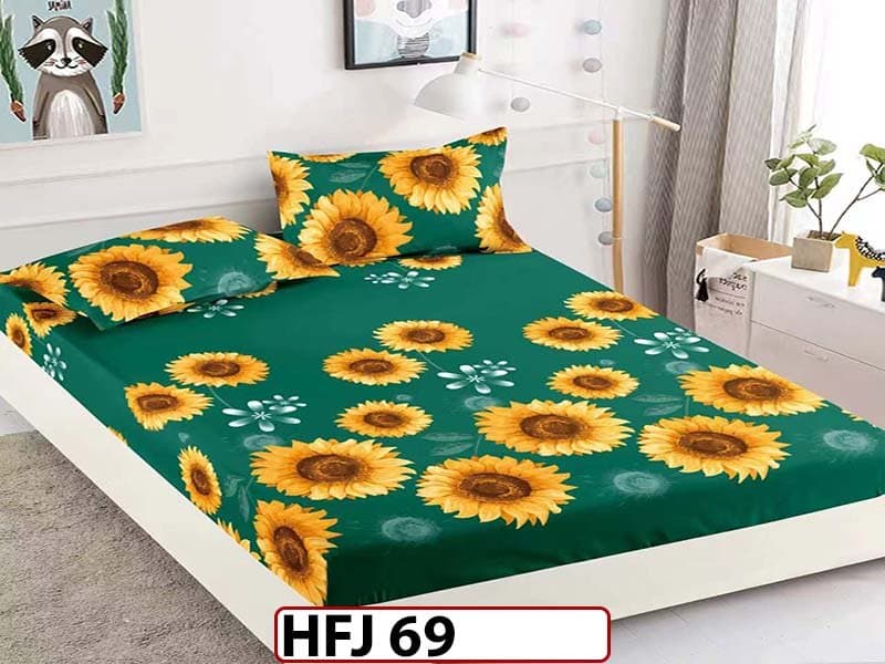 Husa de Pat din Finet + 2 Fete de Perne - Saltea 180x200 - Pat 2 Persoane - HFJ69 — reducere 30% de la 99 lei la 69 lei