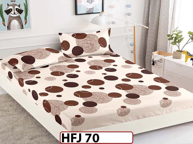 Husa de Pat din Finet + 2 Fete de Perne - Saltea 180x200 - Pat 2 Persoane - HFJ70 — reducere 30% de la 99 lei la 69 lei