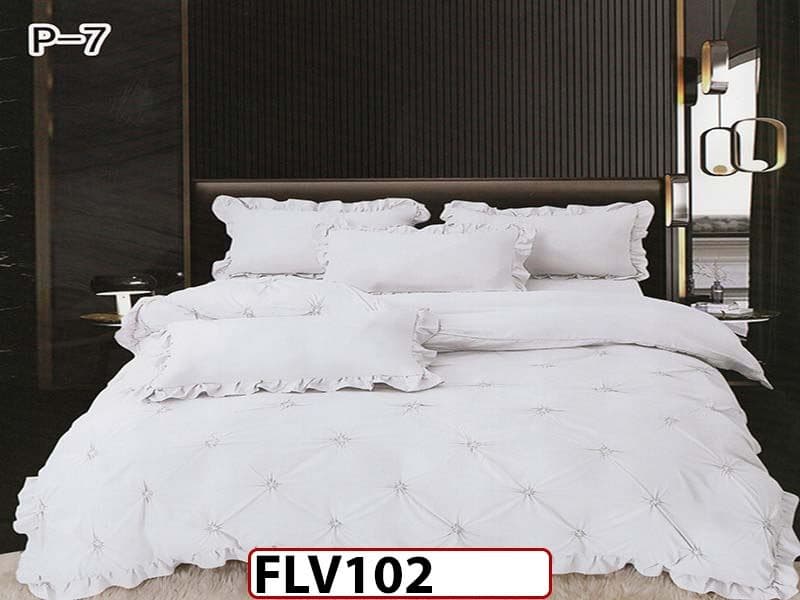 Lenjerie din Finet 4 piese cu pliuri - FLV 102 — reducere 41% de la 220 lei la 129 lei