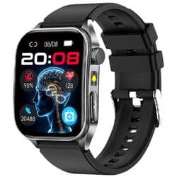 SmartWatch cu EKG, Ritm Cardiac, Temperatura Corporala, Nivel Oxigen, HRV, Tensiune Arteriala, Calculator, Asistent Vocal Inteligent AI, Apel Bluetoot — reducere 40% de la 500 lei la 299 lei