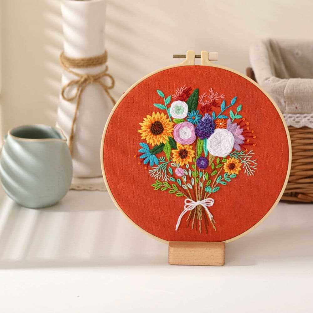 Kit Broderie DIY, Buchet de Flori, Bucurie