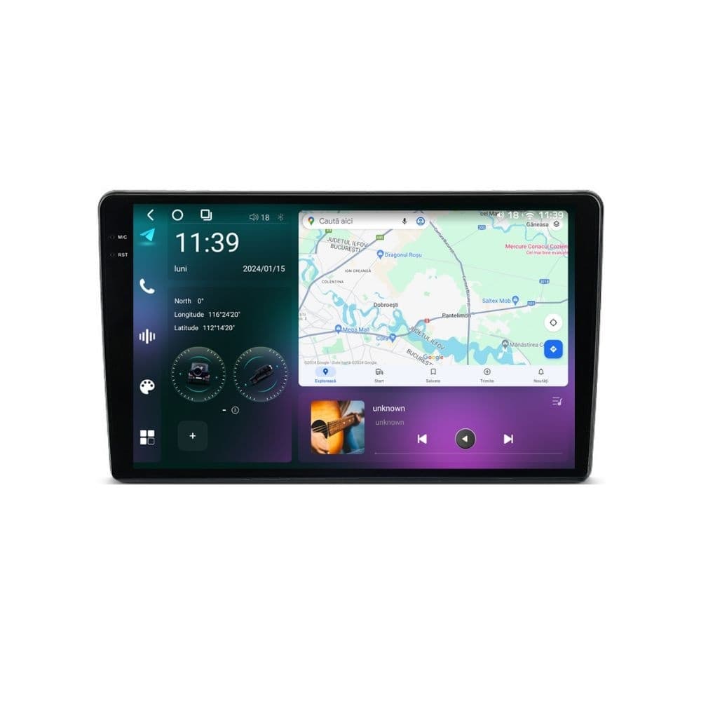 Navigatie dedicata cu Android Ford Fiesta V 2002 - 2005, 12GB RAM, Radio GPS Dual Zone, Display 2K QLED 9.5" Touchscreen, Internet Wi-Fi si slot SIM 4G, Bluetooth, MirrorLink, USB — reducere 28% de la 3.549 lei la 2.561,16 lei