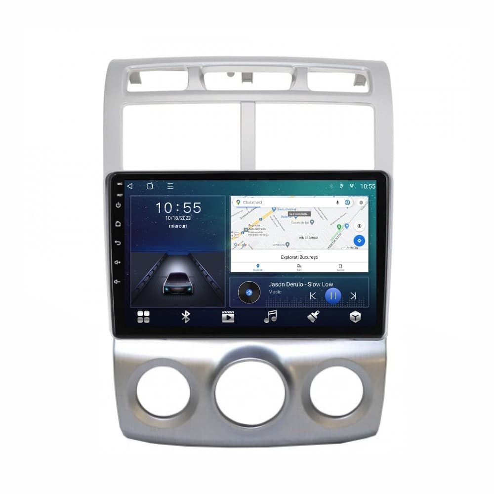 Navigatie dedicata cu Android KIA Sportage 2004 - 2010 fabricata in Coreea, clima manuala, 2GB RAM, Radio GPS Dual Zone, Display HD QLED 9" Touchscreen, Internet Wi-Fi si slot SIM 4G, Bluetooth, Mirro — reducere 27% de la 1.299 lei la 949,59 lei