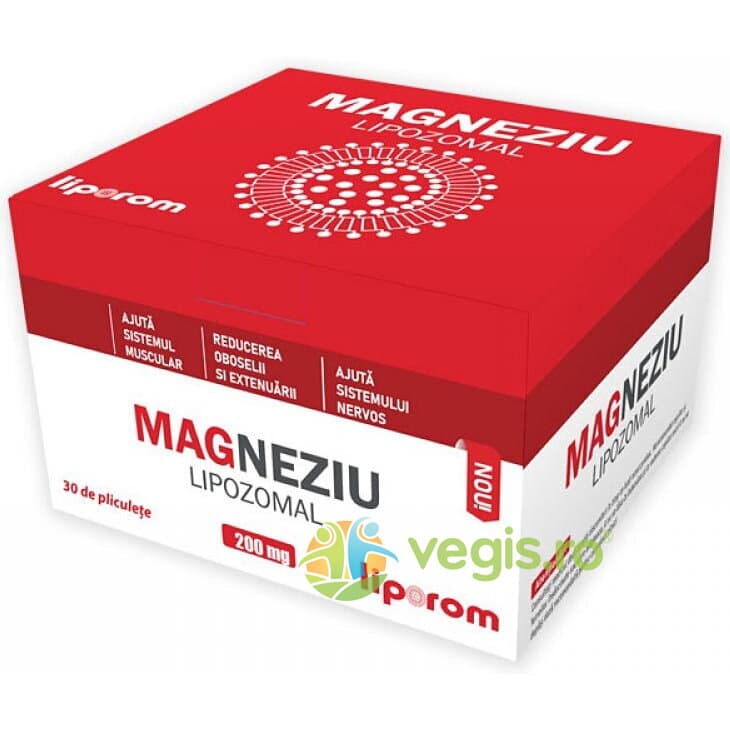 Magneziu Lipozomal 200mg 30 plicuri Liporom — reducere 26% de la 169,3 lei la 125,93 lei