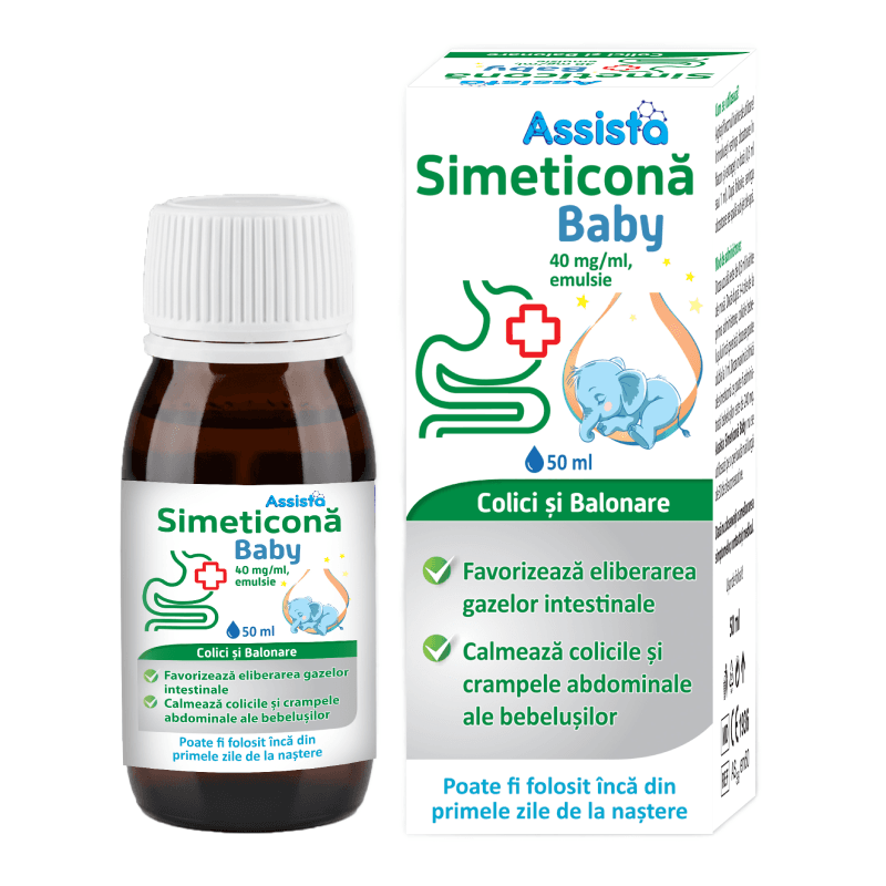 Simeticona Baby Emulsie, 50 ml, Assista — reducere 15% de la 36,9 lei la 31,37 lei