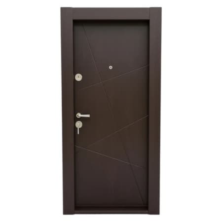 Usa metalica de apartament cu izolatie si vizor Novo Doors First Class NDS18W, Cu toc imbracat si folie PVC, Deschidere Stanga Dreapta, Dimensiune 200X88 cm, Tabla 1.2 mm, Kit complet, Wenge (Sens des — reducere 34% de la 3.124 lei la 2.065,29 lei
