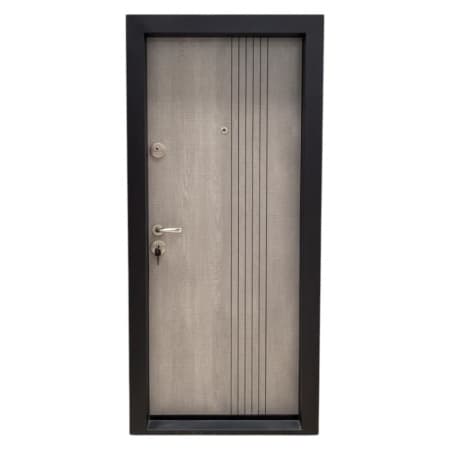 Ușă metalică apartament Novo Doors First Class NDS32, 200×88 cm, Gri deschis — reducere 34% de la 2.249 lei la 1.486,78 lei