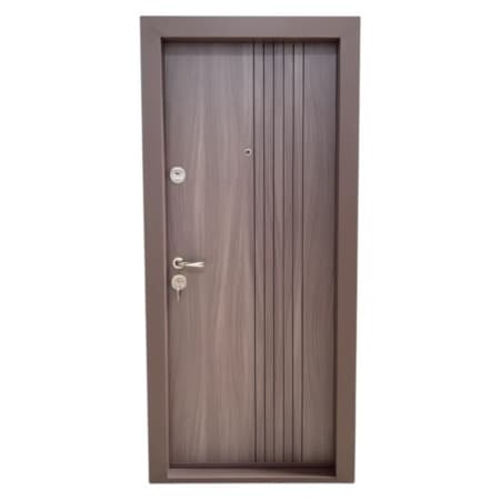 Usa metalica de apartament cu izolatie si vizor Novo Doors First Class NDS29, Deschidere Stanga Dreapta, Dimensiune 200X88 cm, Tabla 1.2 mm, Kit complet, Maron Tanganica (Sens deschidere: Dreapta) — reducere 34% de la 2.249 lei la 1.486,78 lei