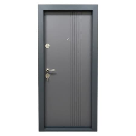Usa metalica de apartament cu izolatie si vizor Novo Doors First Class NDS30, Deschidere Stanga Dreapta, Dimensiune 200X88 cm, Tabla 1.2 mm, Kit complet, Gri antracit (Sens deschidere: Dreapta) — reducere 34% de la 2.249 lei la 1.486,78 lei