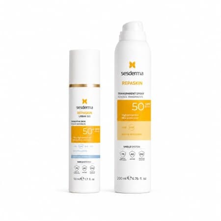 Set Sesderma Repaskin SPF 50 – Crema faciala Urban 365 50 ml + Spray transparent pentru corp 200 ml — reducere 46% de la 395 lei la 211,57 lei