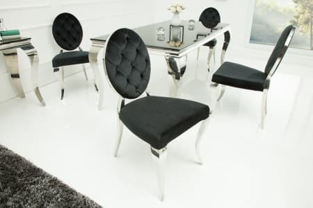 SCAG203 - Scaun tapitat cu picioare din metal, living, dining - Argintiu sau Negru — reducere 40% de la 2.749 lei la 1.652,07 lei