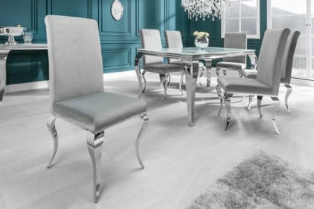 SCAG202 - Scaun tapitat cu picioare din metal, living, dining - Argintiu sau Negru — reducere 46% de la 2.749 lei la 1.486,78 lei