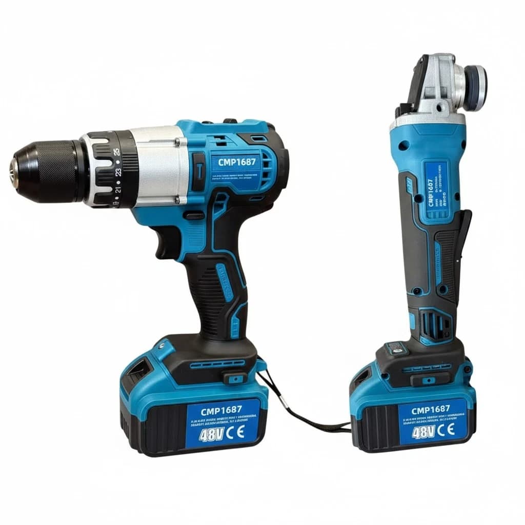 Set Trusa autofiletanta cu percutie si Flex Polizor unghiular 125MM, 2 acumulatori 48V, 8Ah,valiza transport CAMPION PROFESSIONAL CMP1687 — reducere 27% de la 412 lei la 299 lei