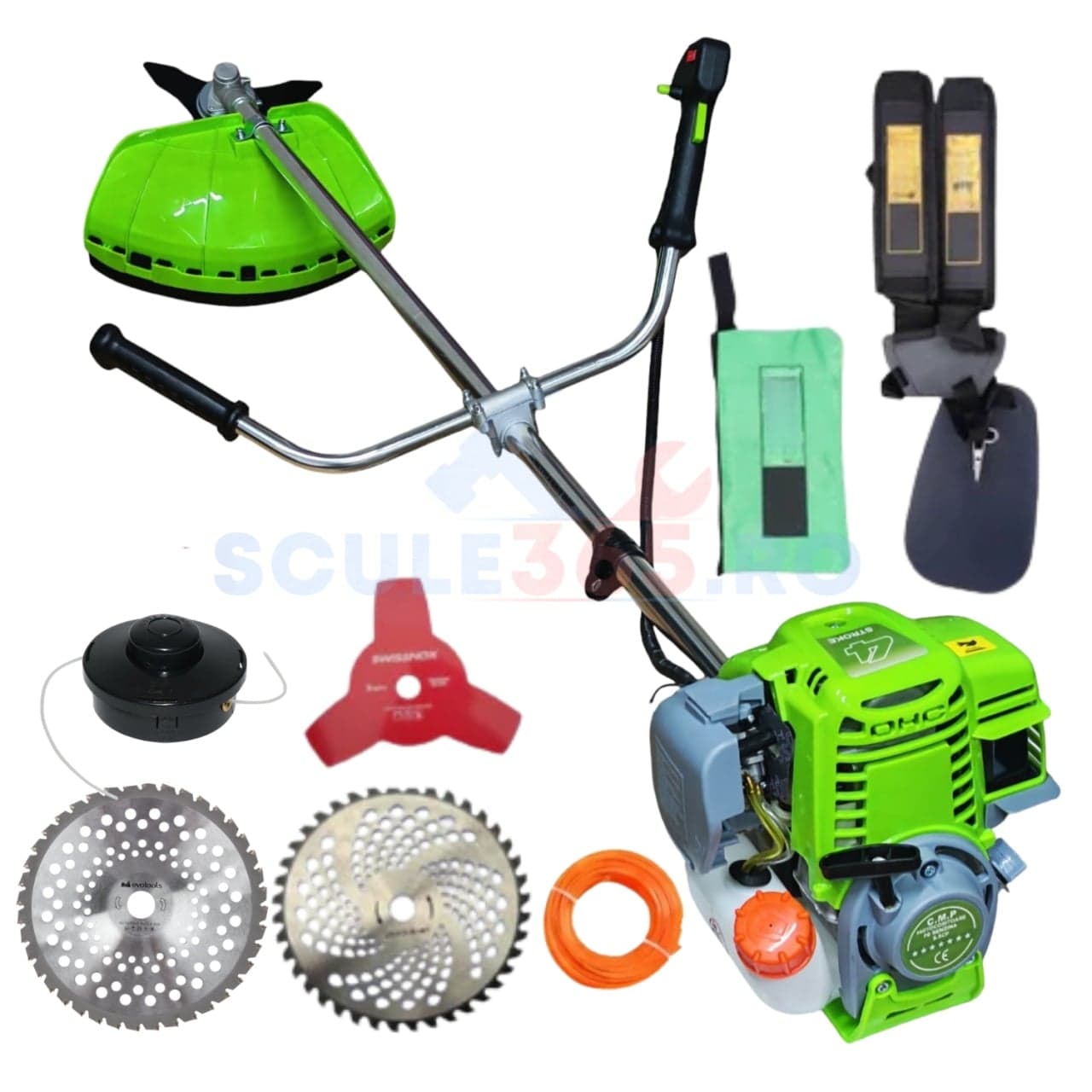 Motocoasa pe benzina 4 timpi T5600, 8.5CP, Stromo-CRAFT model 2026, 58cc, 12.000rpm, 6 accesorii incluse BY CAMPION GERMANY — reducere 27% de la 588 lei la 429 lei