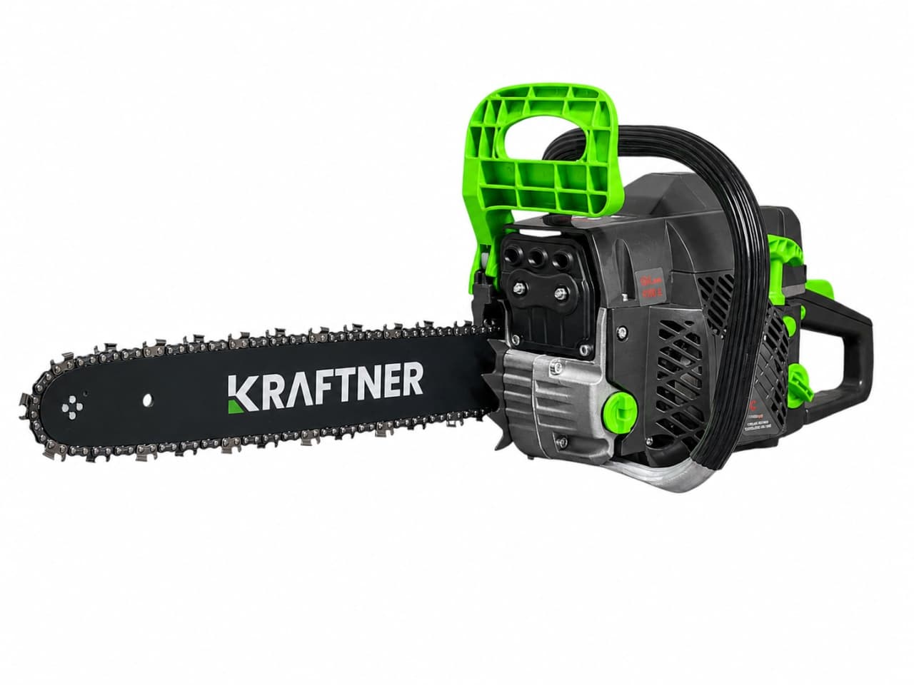 Drujba pe benzina 8.3cp, 58cc, 11.000rpm, 400mm, ungere automata, maner anti-vibratii, pornire easy-start, KRAFTNER KF-8800 — reducere 46% de la 399 lei la 214 lei