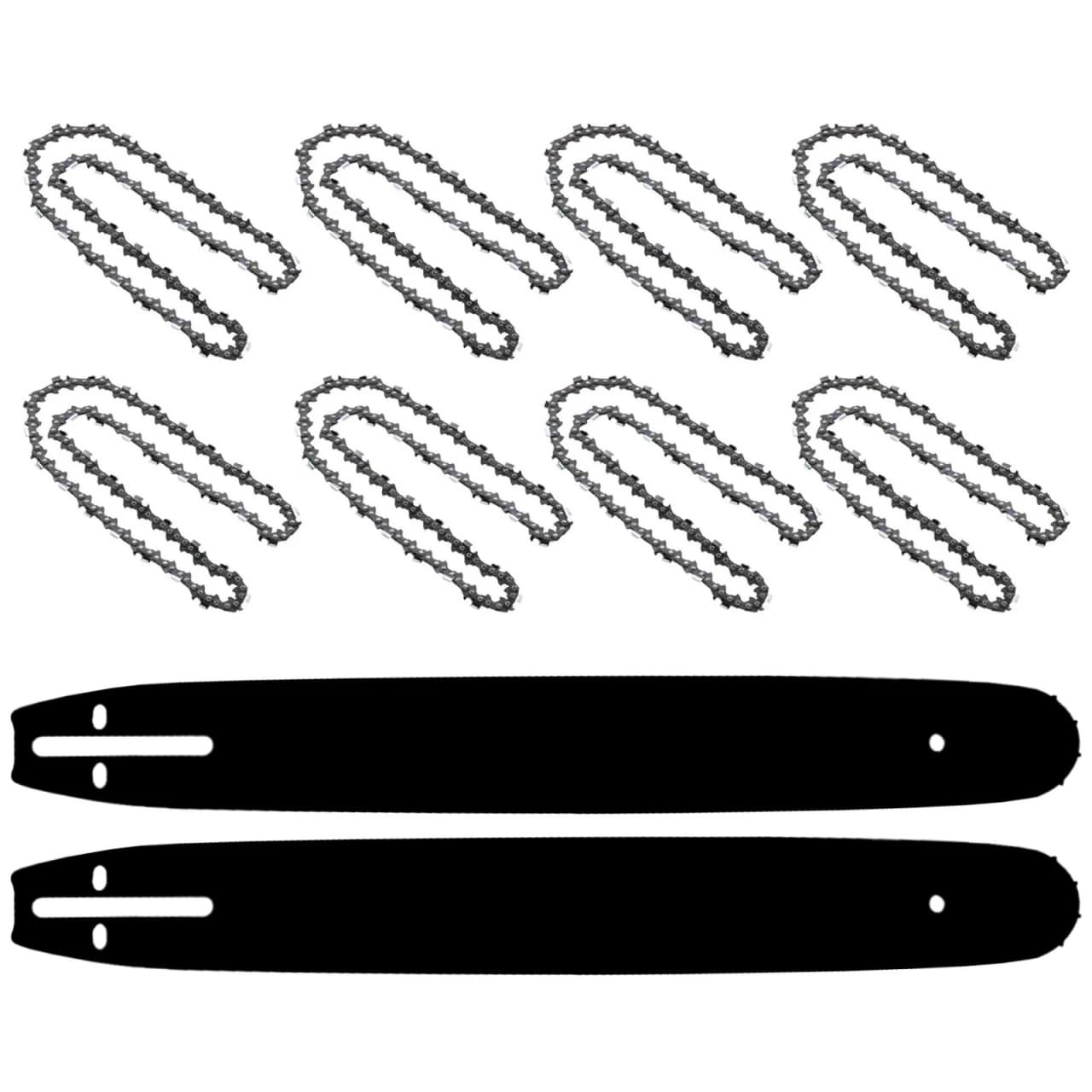 *LICHIDARE* Set 8 Lanturi si 2 Lame 400mm, 32 dinti, pas 0.325, universale pentru motofierastrau ( drujba ) — reducere 46% de la 231 lei la 125 lei