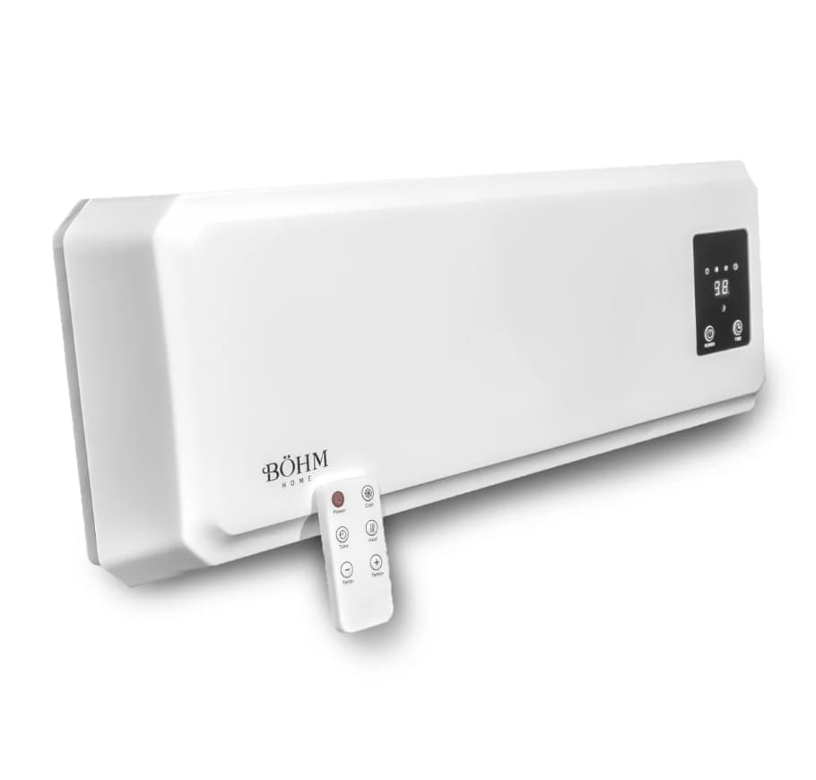 Aeroterma electrica de perete 1000/2000W, timmer, telecomanda 25m², 3 ani Garantie BH2000 BÖHM — reducere 41% de la 304,03 lei la 179,99 lei