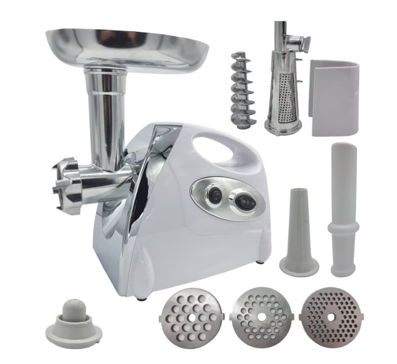 Masina de tocat carne electrica 3000W *4 in 1* cu adaptor rosii, carnati, chitele; 3 site inox, PROFESSIONAL CAMPION CMP0802 — reducere 41% de la 355 lei la 209,99 lei